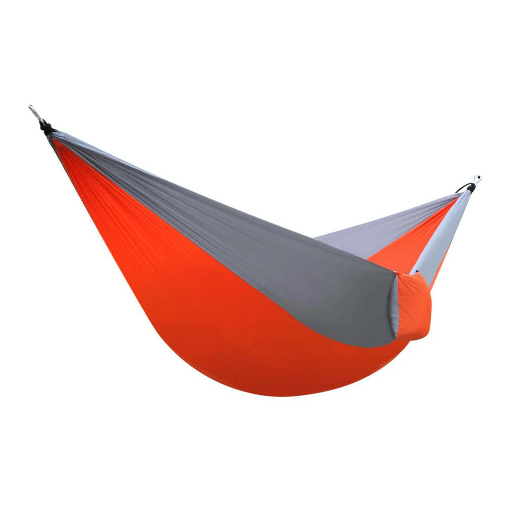 Cheap Goat Tents Outdoor Camping Hammock Contrast Color Nylon Parachute Fabric Double layer Sleep Hammock 260x140cm   